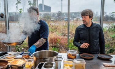 Activists and restaurant workers gather in front of Danish chef Rene Redzepi's Noma Restaurant's $1