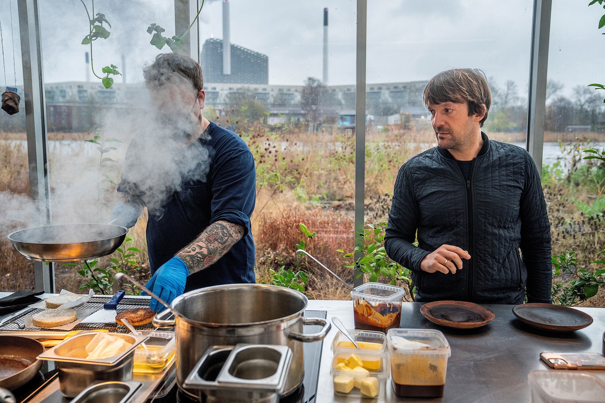 <i>Apu Gomes/AFP/Getty Images via CNN Newsource</i><br/>Activists and restaurant workers gather in front of Danish chef Rene Redzepi's Noma Restaurant's $1