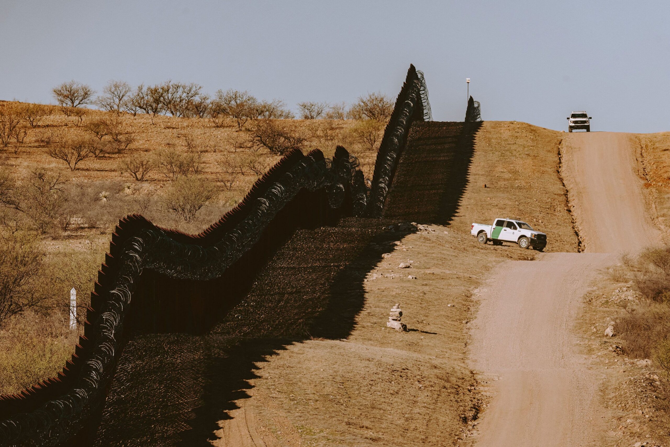<i>Olivier Touron/AFP via Getty Images via CNN Newsource</i><br/>The wall at the US-Mexico border is seen in Nogales