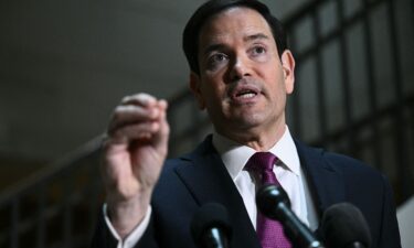 Secretary of State Marco Rubio addresses the press before briefing House and Senate leaders on US military action in Iran