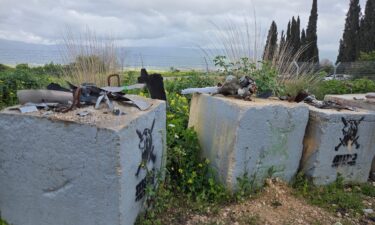 Aftermath of a drone fall in Metula