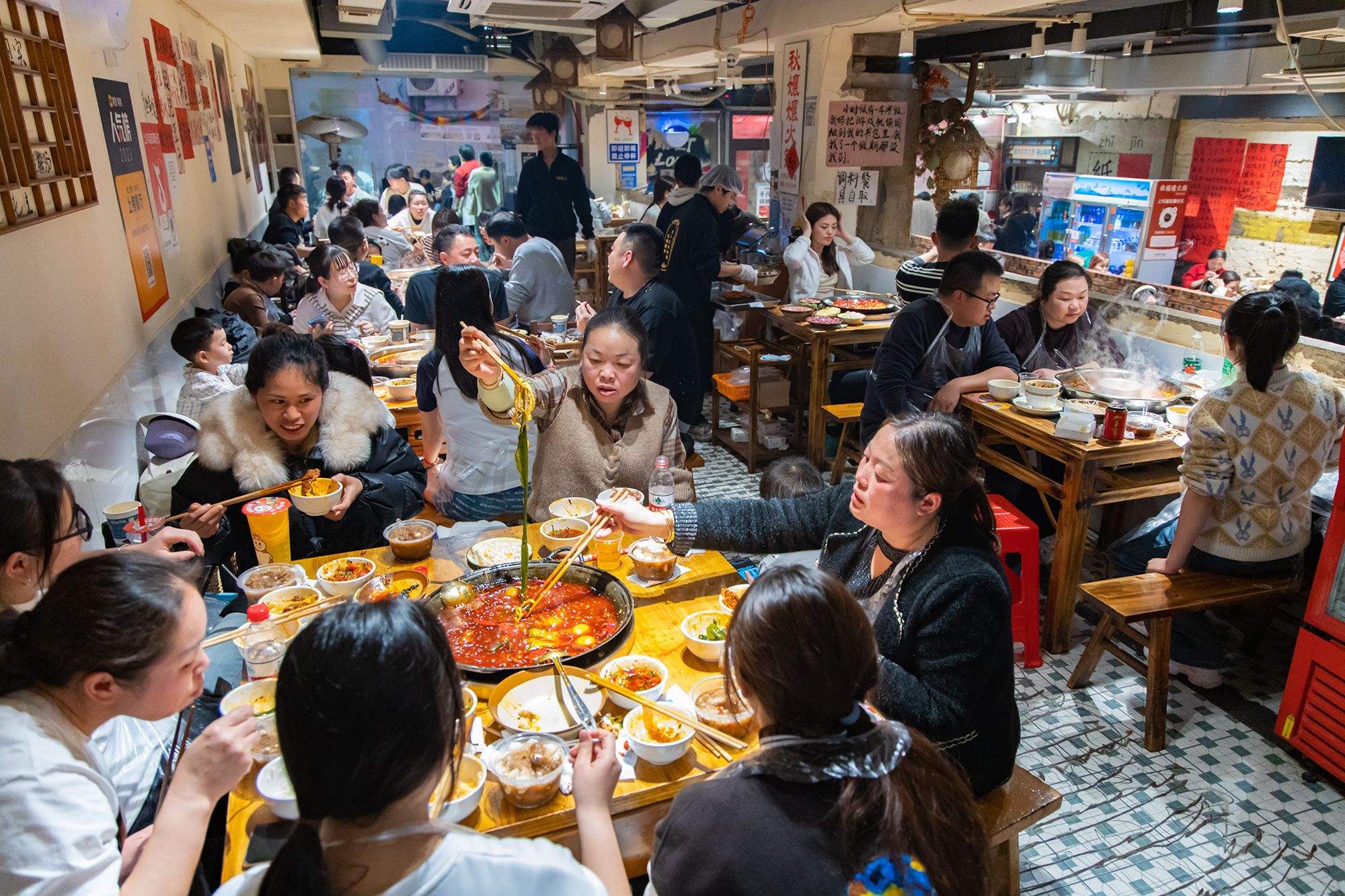 <i>Sky_Blue/iStock Unreleased/Getty Images via CNN Newsource</i><br/>Chongqing Rail Transit Line 2 passes through a residential building in Liziba Station.