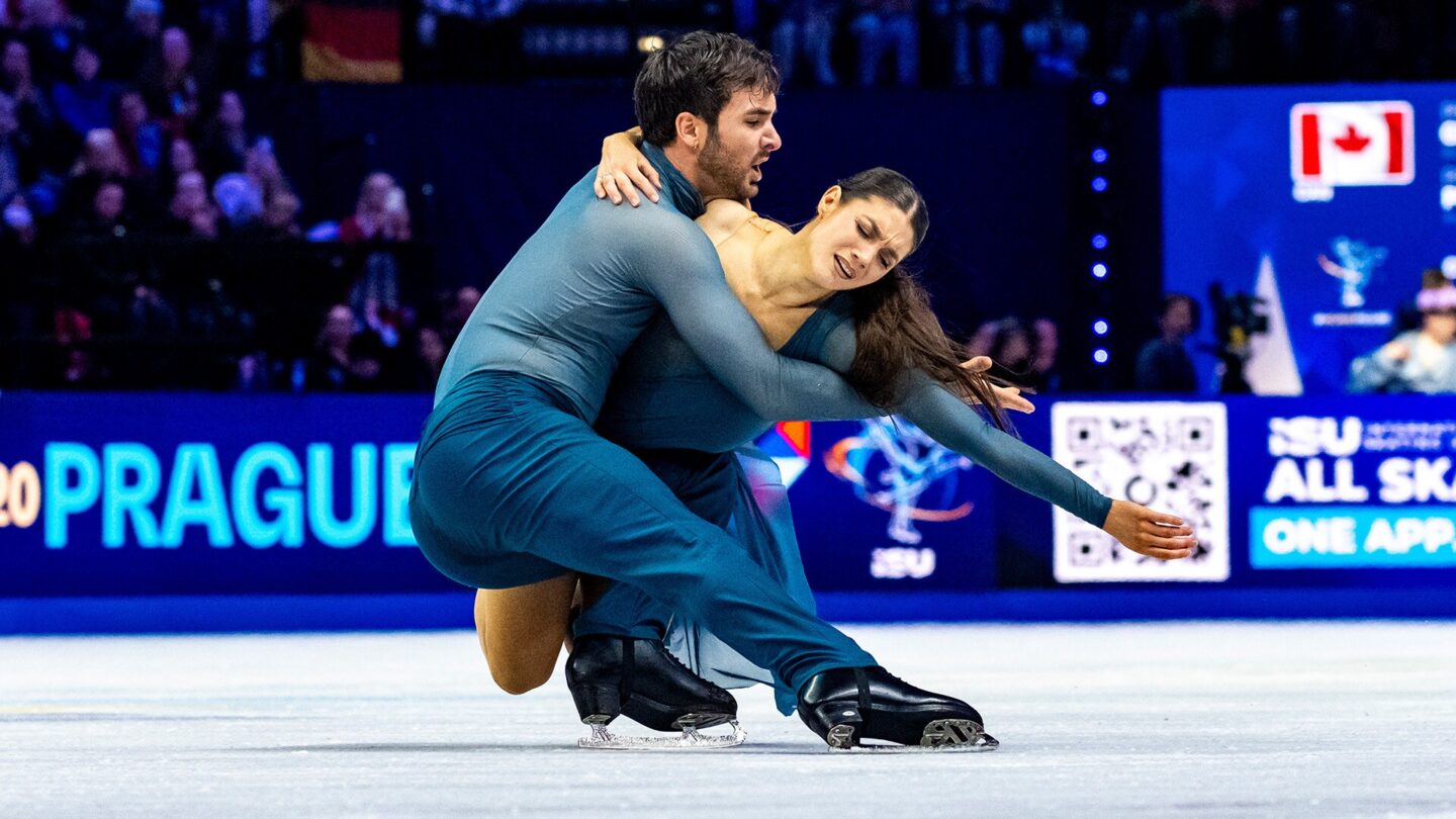 <i>NBC Olympics</i><br/>Laurence Fournier Beaudry and Guillaume Cizeron compete in the free dance at the 2026 World Figure Skating Championships.