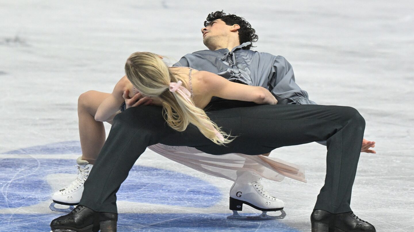 <i>NBC Olympics</i><br/>Piper Gilles and Paul Poirier compete in the free dance at the 2026 World Figure Skating Championships.