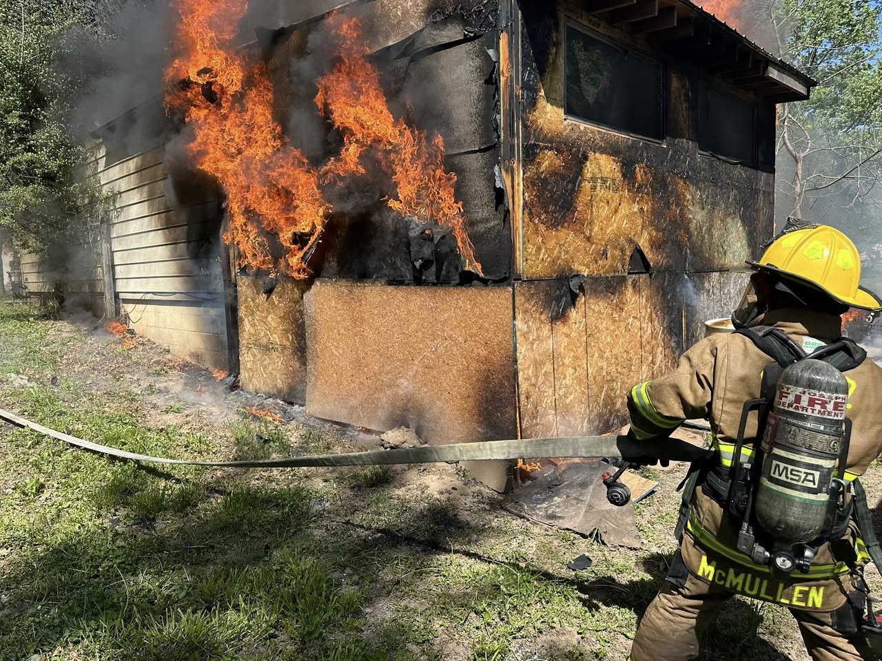 St. Joseph fire crews battle structure fire in the 1000 block of 7th Avenue Monday afternoon. 
