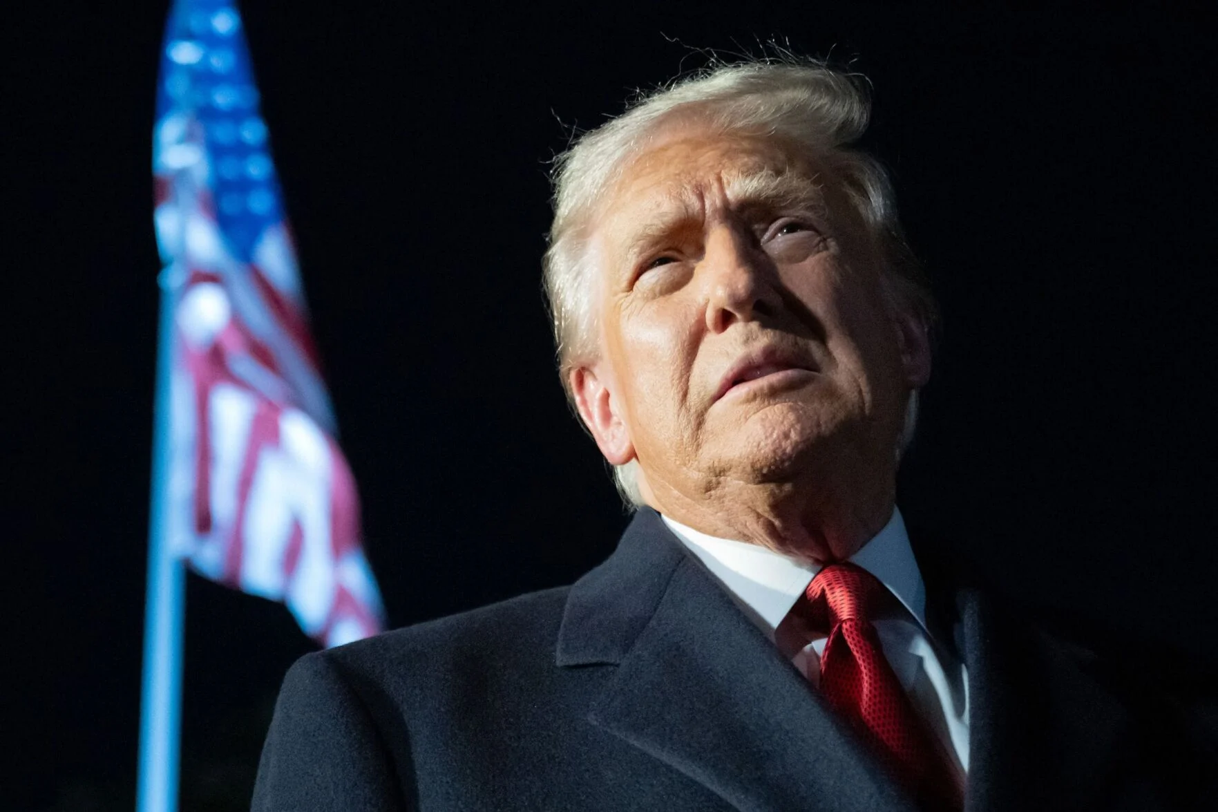 US President Donald Trump speaks to the media as he walks to Marine One in Washington, DC, October 24.