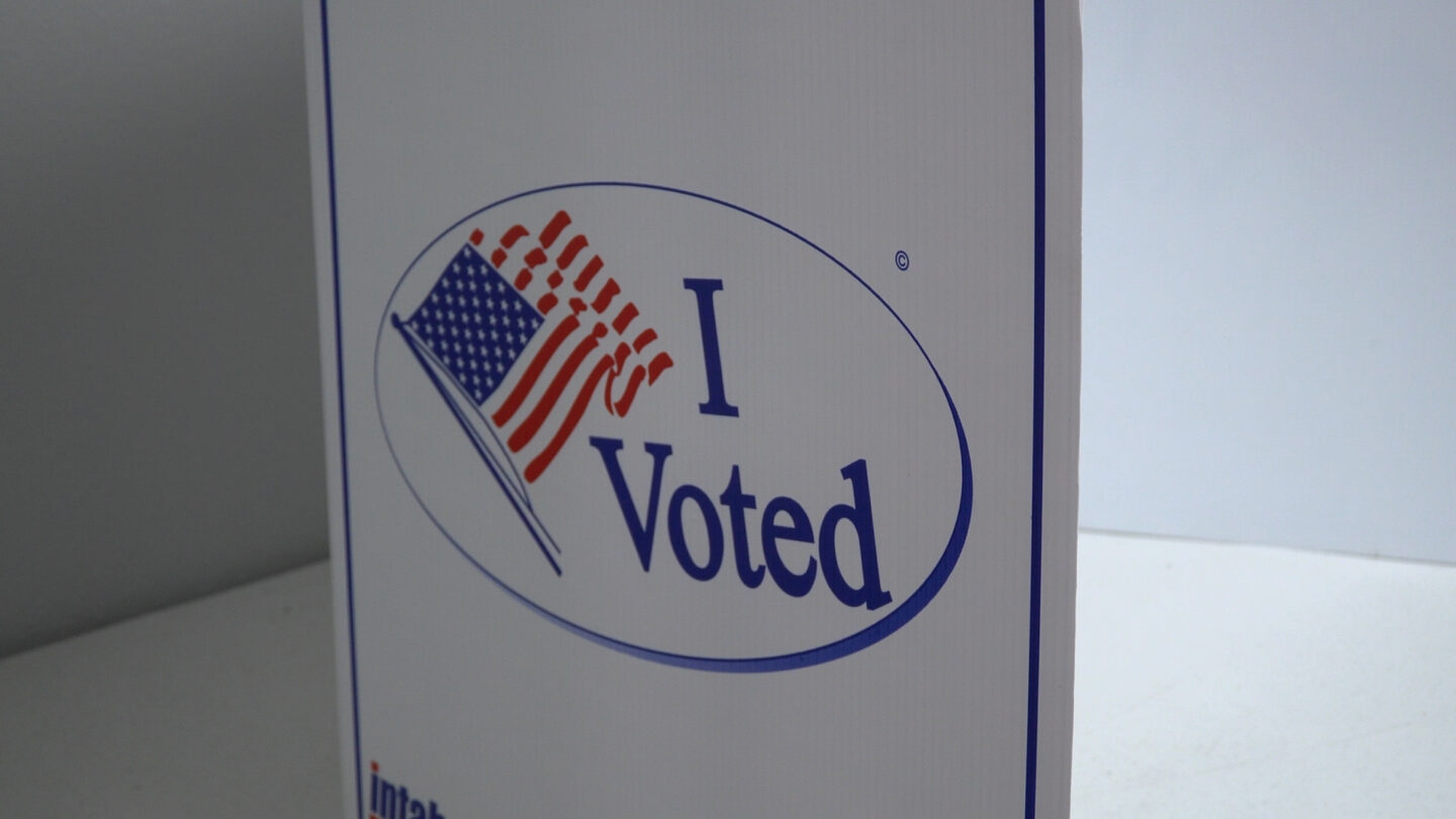 Voting divider at Buchanan County Circuit Court.