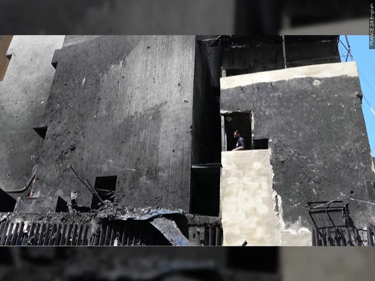 Damage in Lebanon on Tuesday, April 14, 2026, after an Israeli strike.
