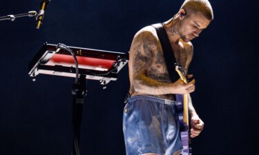 Justin Bieber performs at the 2026 Grammys in Los Angeles.