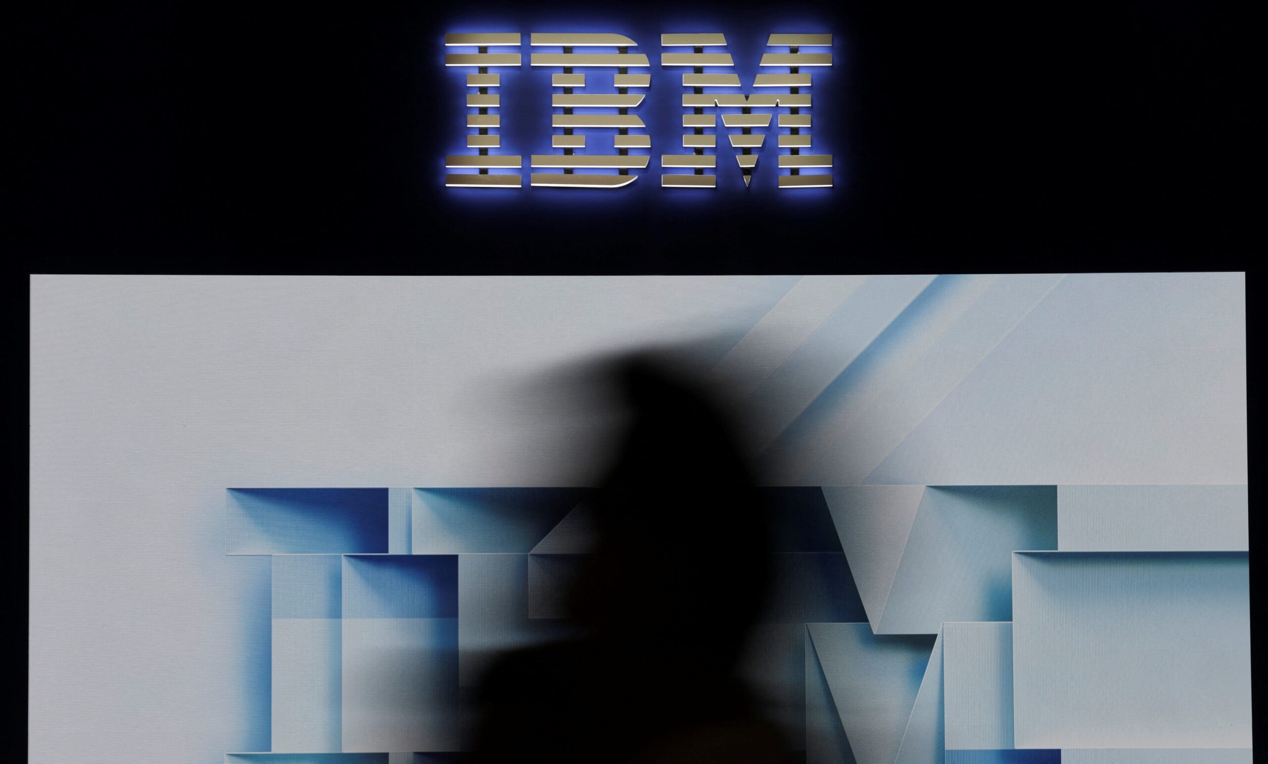 <i>Nacho Doce/Reuters via CNN Newsource</i><br/>The IBM logo at the Mobile World Congress in Barcelona on March 3.