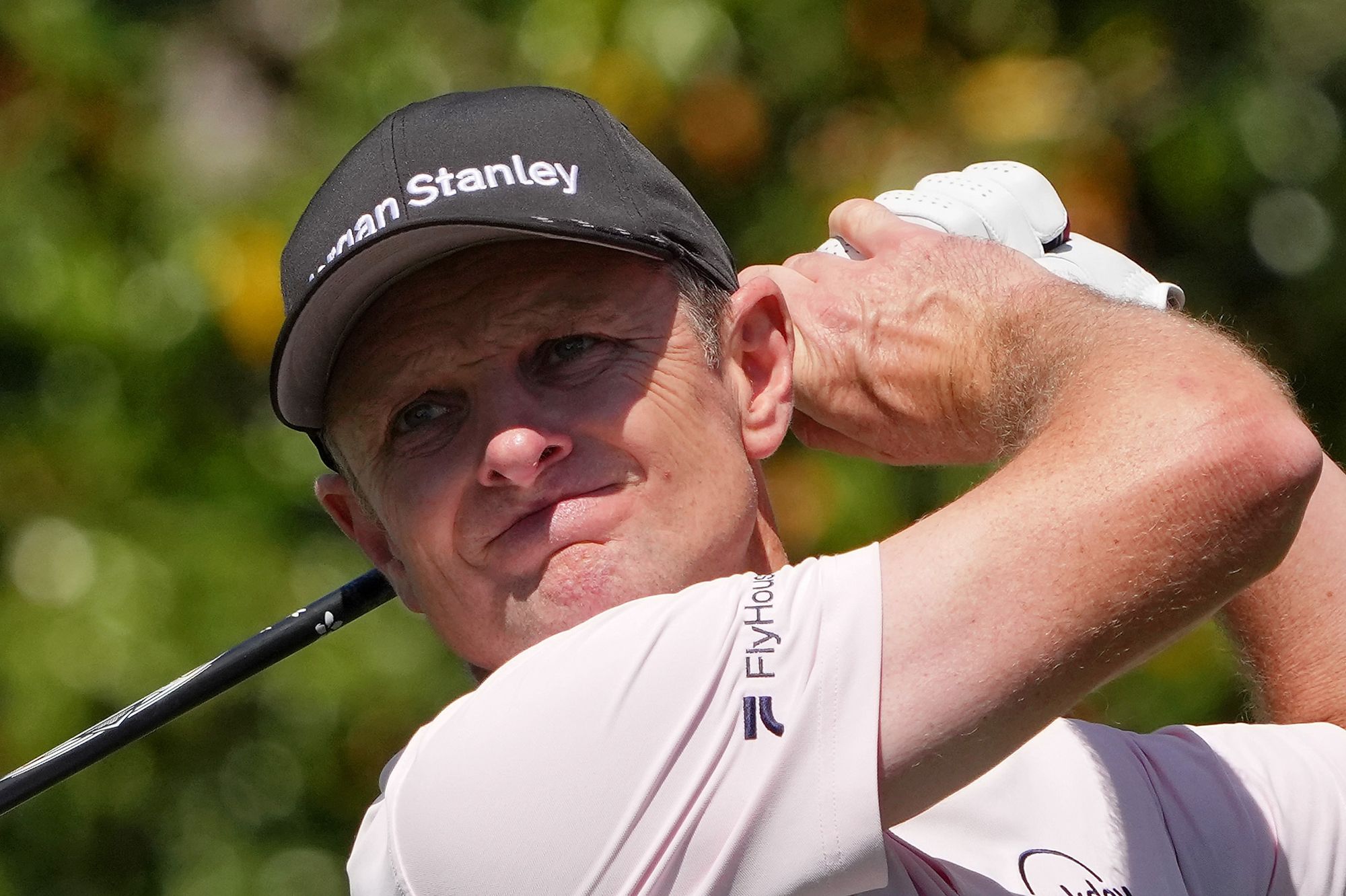 <i>Mike Segar/Reuters via CNN Newsource</i><br/>England's Justin Rose hits his tee shot on the 16th hole during the second round of the Masters Tournament at August National Golf Club in Augusta
