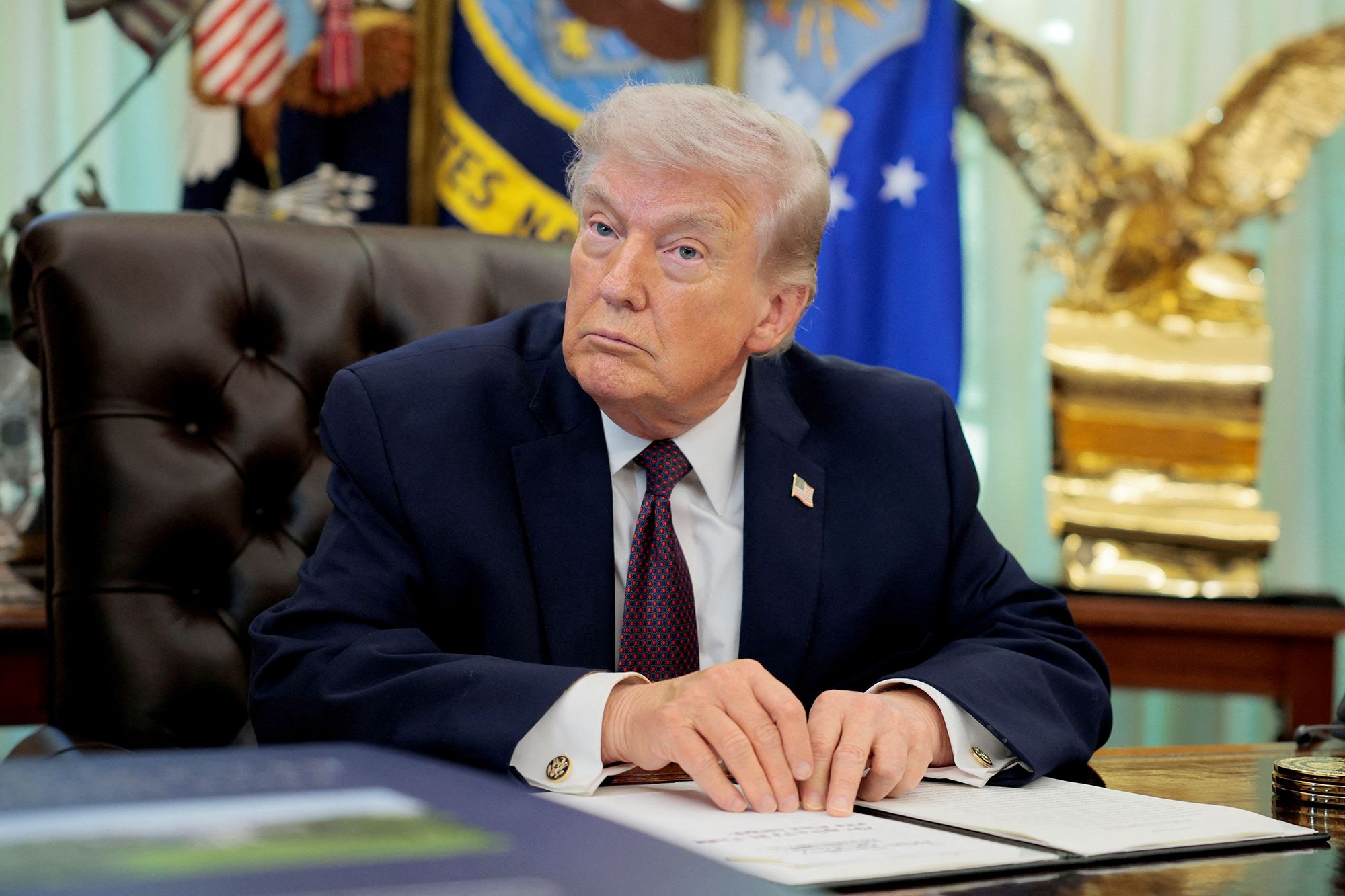 <i>Evan Vucci/Reuters via CNN Newsource</i><br/>US President Donald Trump