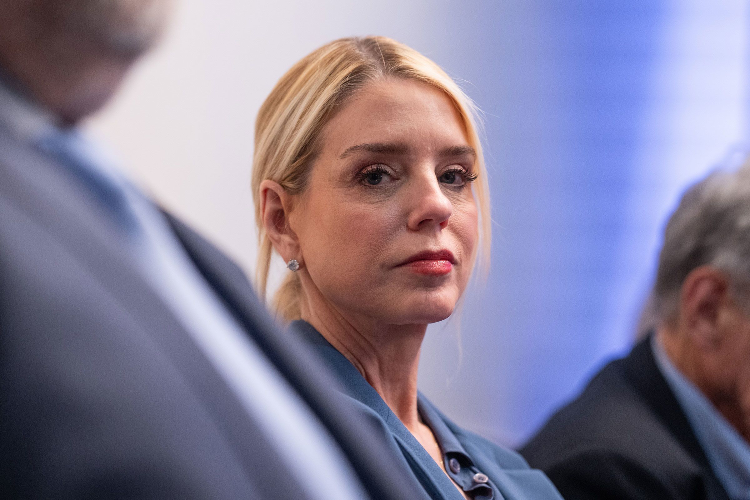 US Attorney General Pam Bondi attends a press briefing held at the White House on February 20.

