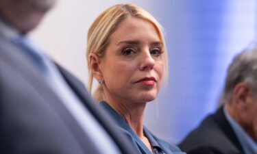US Attorney General Pam Bondi attends a press briefing held at the White House on February 20.