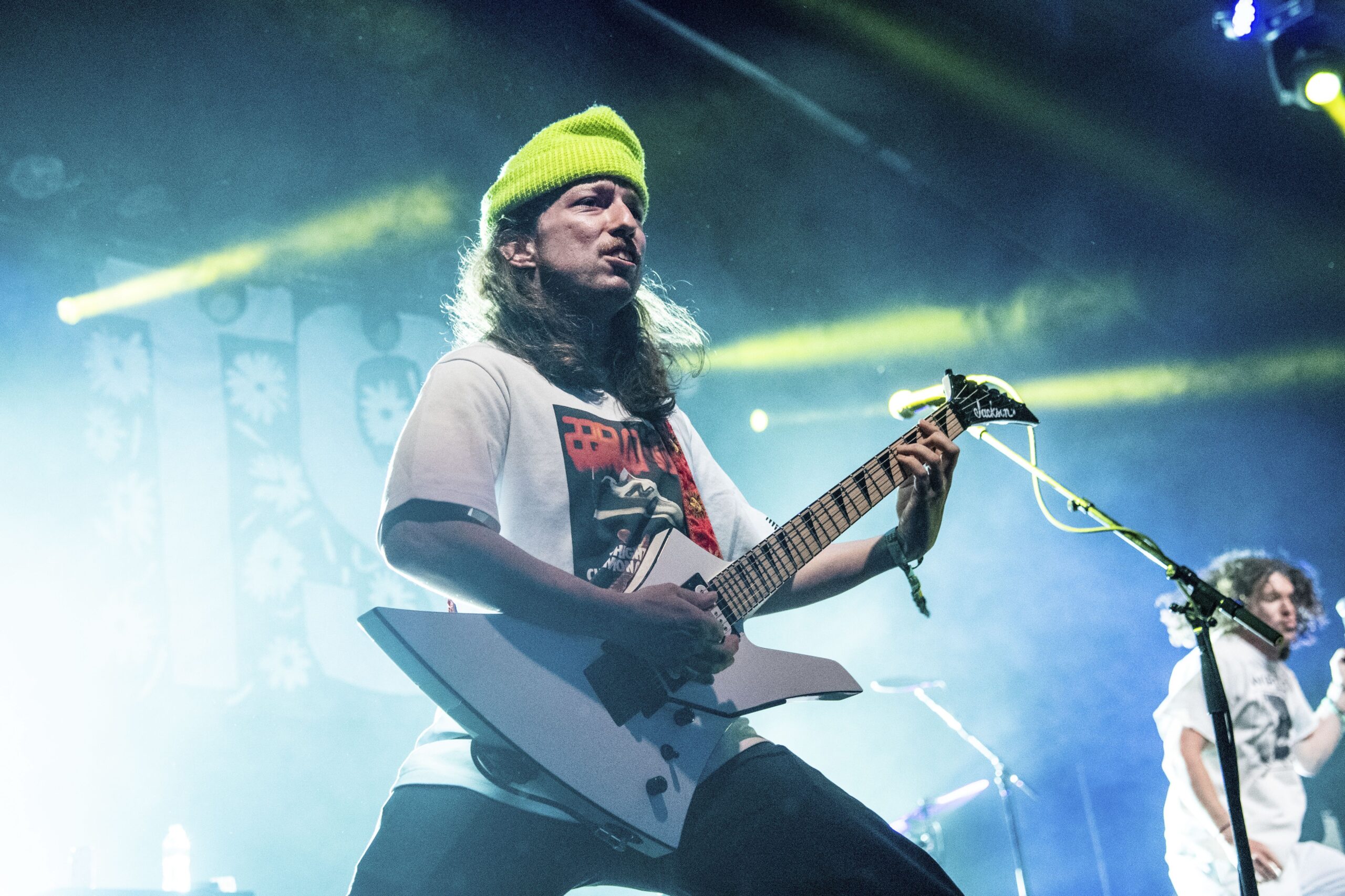 <i>Amy Harris/Invision/AP via CNN Newsource</i><br/>Brady Ebert of Turnstile performs at the Coachella Music & Arts Festival at the Empire Polo Club in Indio