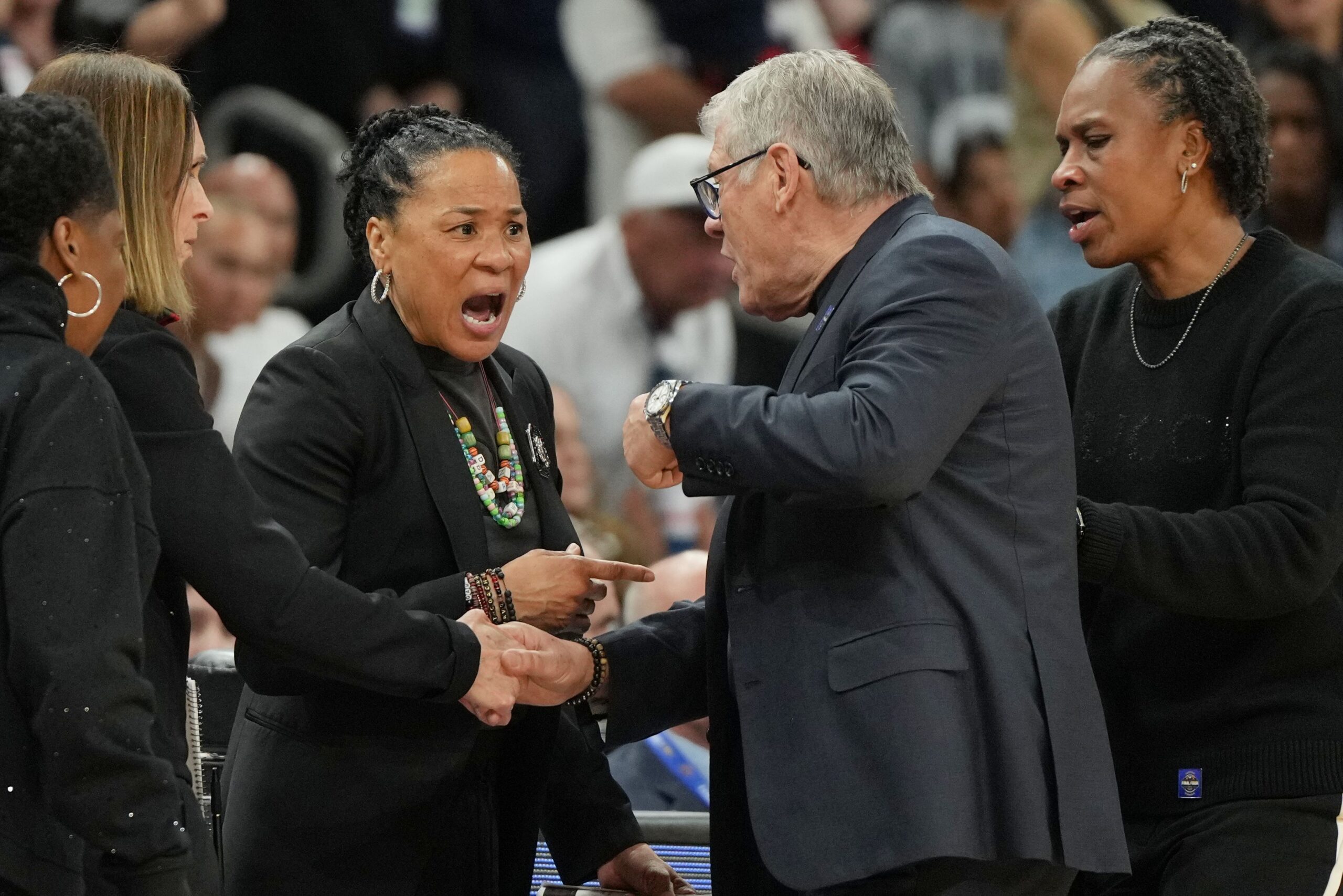 <i>Rick Scuteri/AP via CNN Newsource</i><br/>South Carolina head coach Dawn Staley