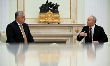 Serbia's President Aleksandar Vucic pictured during a press conference in his office in Belgrade