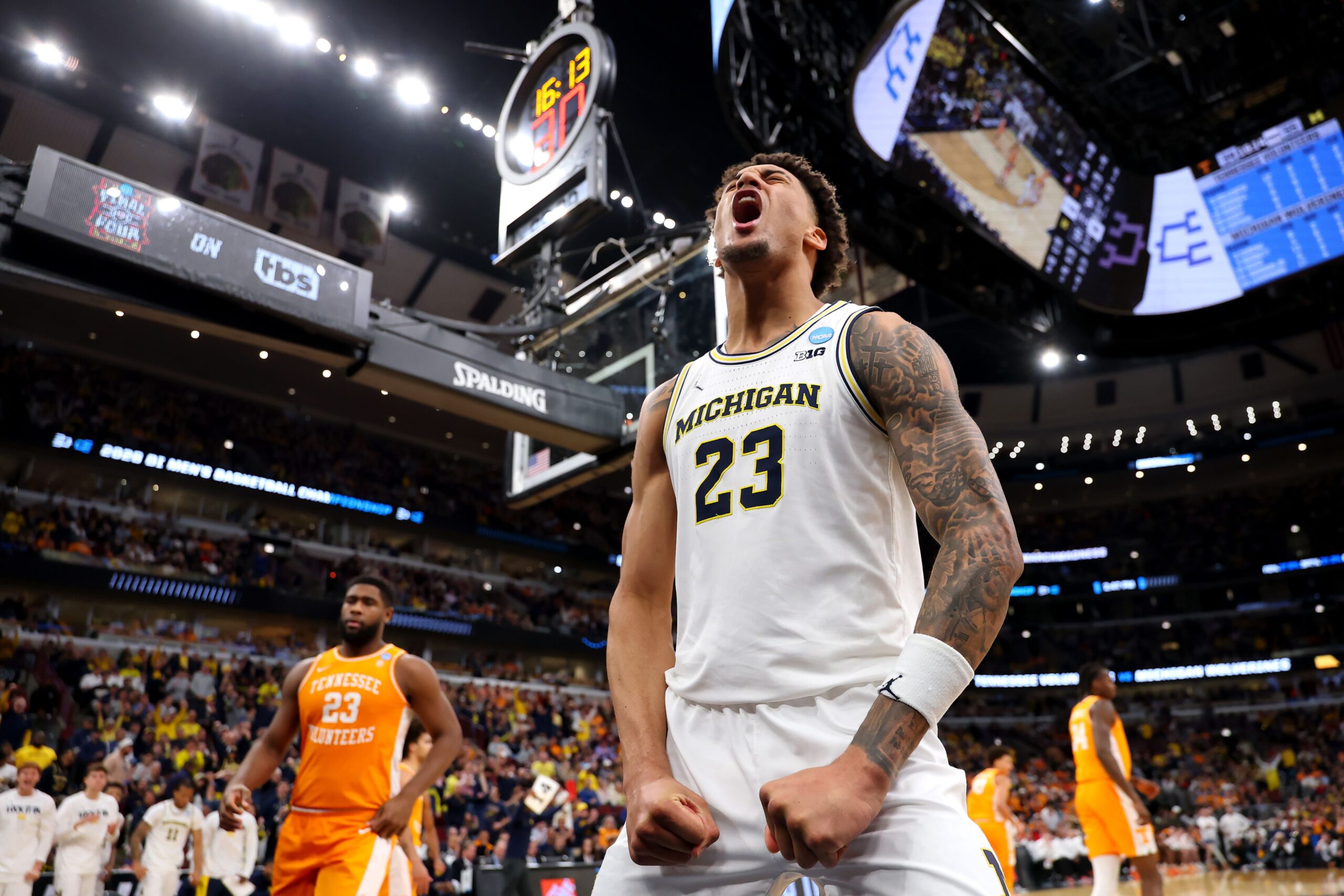 <i>Andy Lyons/Getty Images via CNN Newsource</i><br/>The UConn Huskies celebrates as head coach Jim Calhoun holds up the trophy after the NCAA Championship game against Duke University Blue Devils at the Tropicana Field on March 23