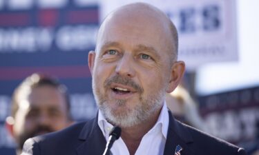 Republican gubernatorial candidate Steve Hilton speaks to reporters in Huntington Beach