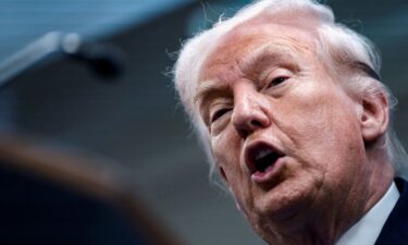 President Donald Trump speaks during a press conference in the James S. Brady Press Briefing Room at the White House on Monday.