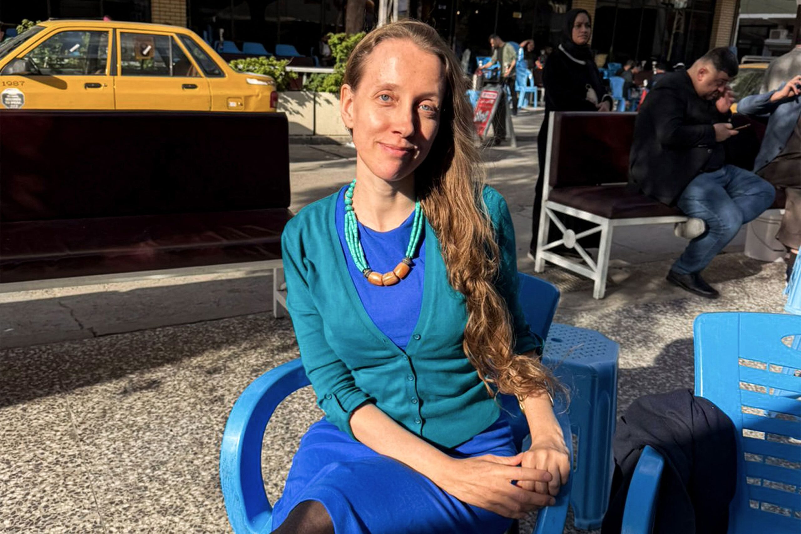 <i>AFP/Getty Images via CNN Newsource</i><br/>US journalist Shelly Kittleson poses for a picture in Baghdad on March 31