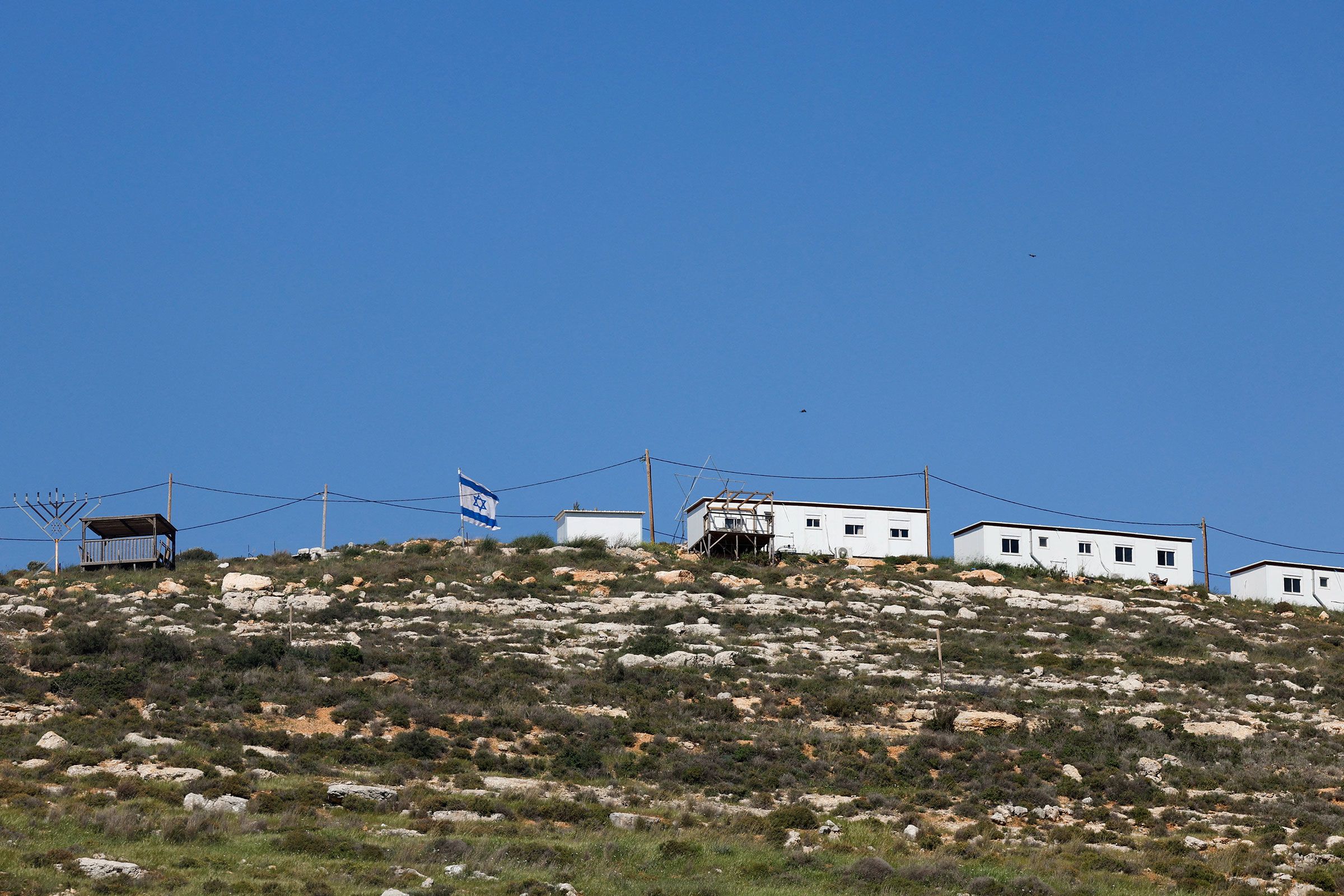 <i>Mohammed Torokman/Reuters via CNN Newsource</i><br/>A new Israeli settlement near Nablus