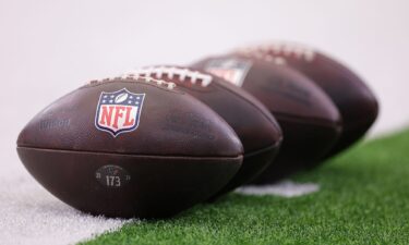 Footballs are seen before the game between the Houston Texans and the Arizona Cardinals at NRG Stadium on December 14 in Houston