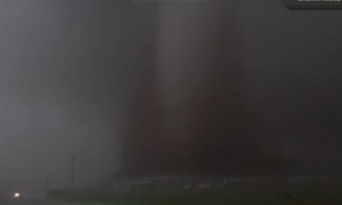 A tornado is pictured near Enid