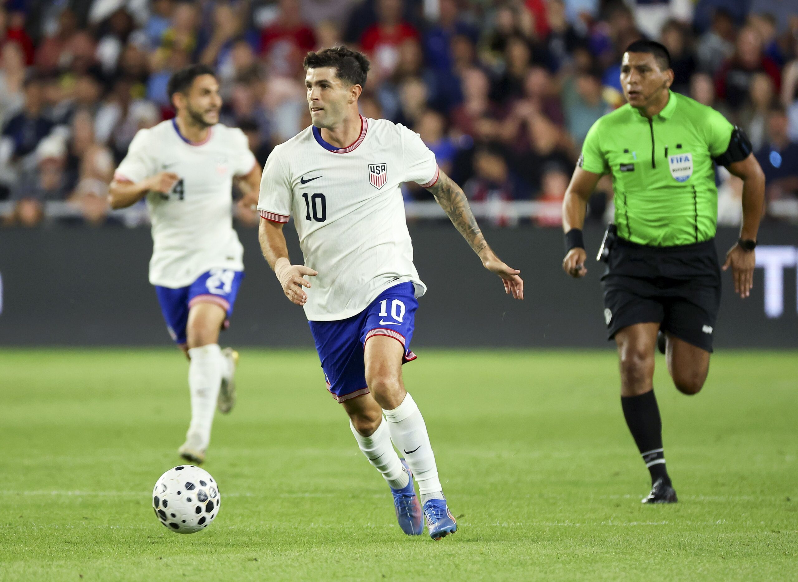 <i>Joseph Maiorana/Imagn Images/Reuters via CNN Newsource</i><br/>Christian Pulisic and the United States will open their World Cup campaign against Paraguay next year.