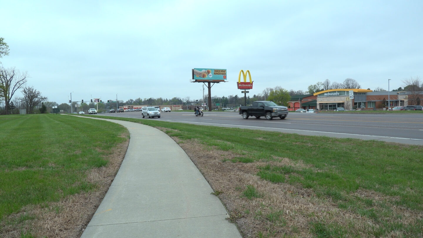 Motorcycle driving down Belt Highway.