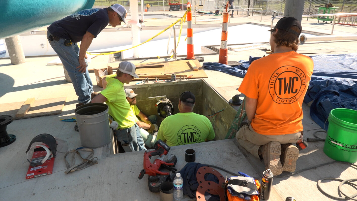 Plumbers and Pipefitters Local 45 working on Savannah Aquatic Center.