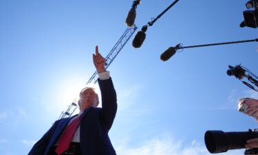 President Donald Trump speaks as he tours  construction of his proposed White House ballroom
