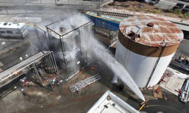 Evacuation orders were reissued Friday for thousands of residents and schools were closed in Garden Grove due to continued concerns about a toxic chemical leaking from a large storage tank at an aerospace facility on Friday