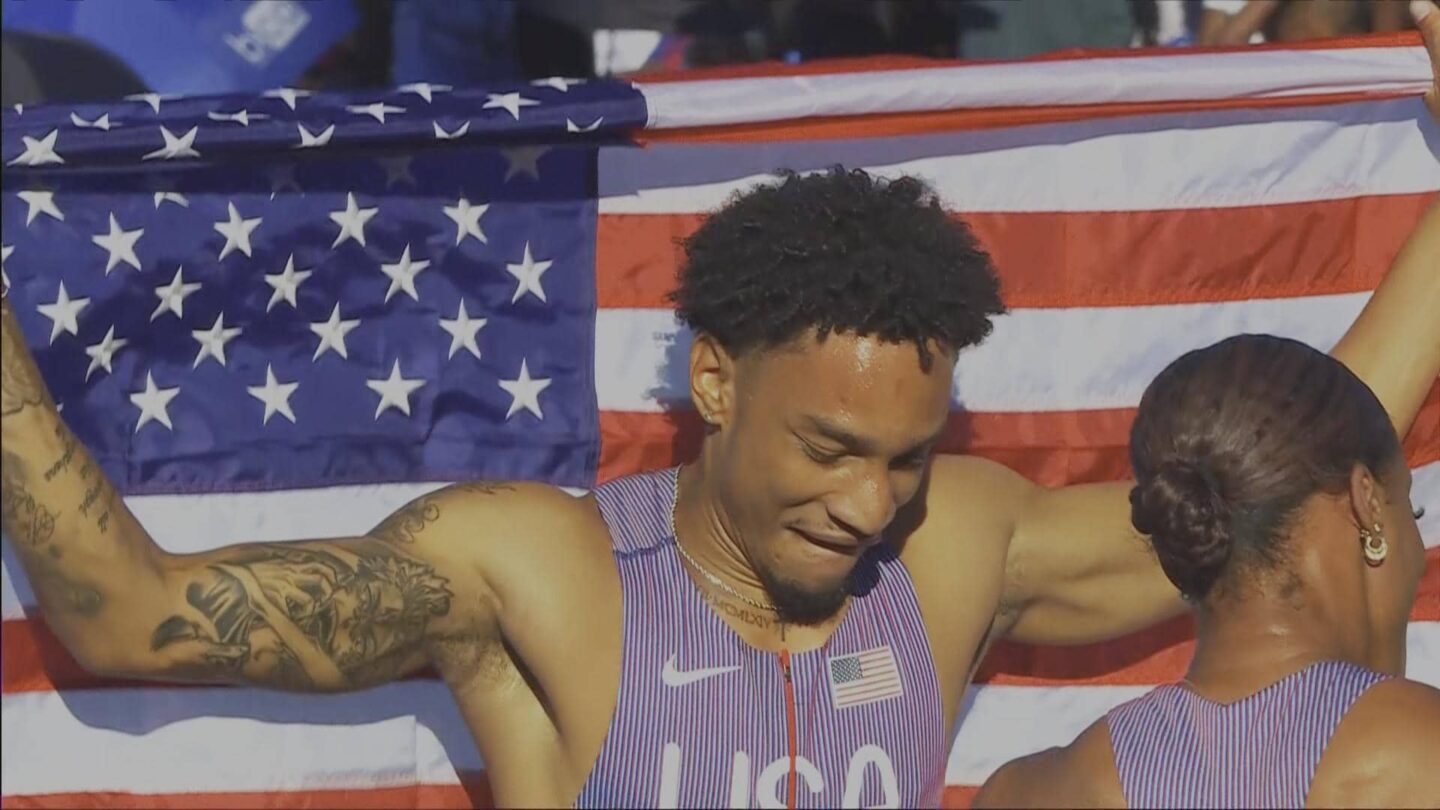 <i>NBC Olympics</i><br/>Team USA competes in the mixed 4x400 relay win at the 2026 World Athletics Relays.