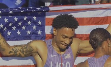 Team USA competes in the mixed 4x400 relay win at the 2026 World Athletics Relays.