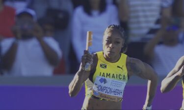 Jamaica competes in the women's 4x100 at the 2026 World Athletics Relays.