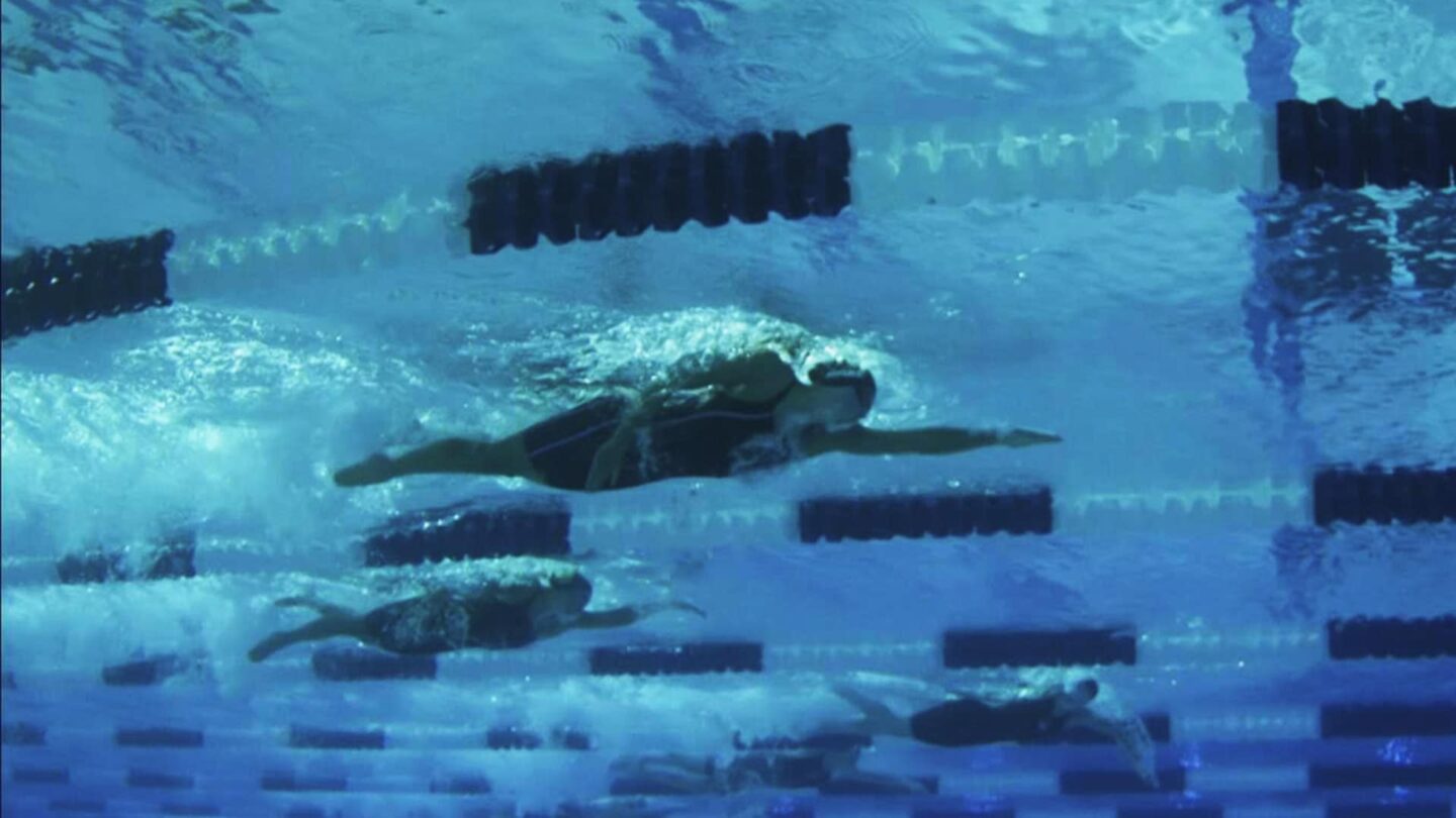 <i>NBC Olympics</i><br/>Swimmers compete in the pool during the Pro Swim Series event in Sacramento
