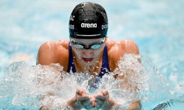 Swimmers compete at the Pro Swim Series event in Indianapolis