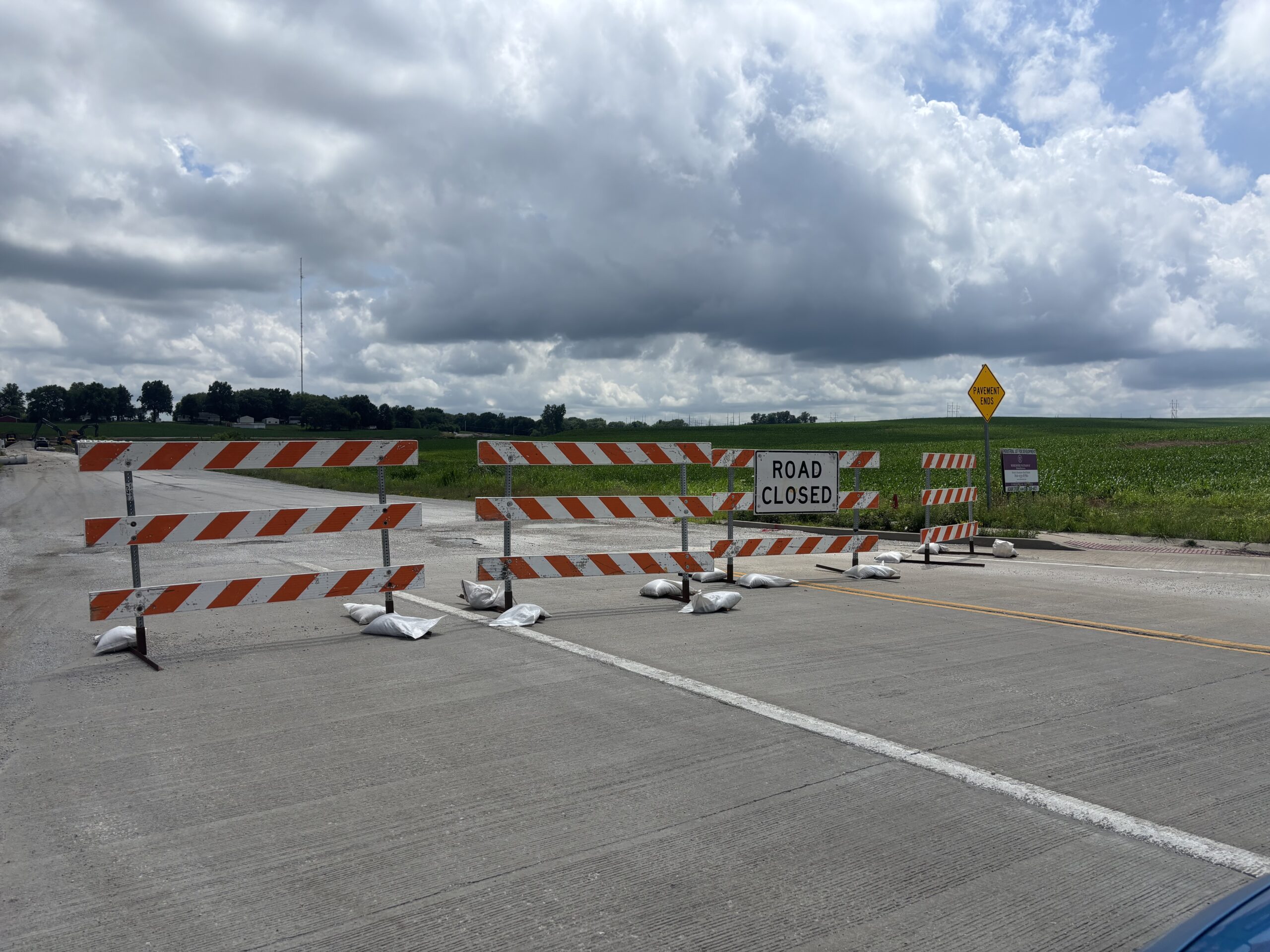 6321 SE Pickett Road blocked off due to construction.