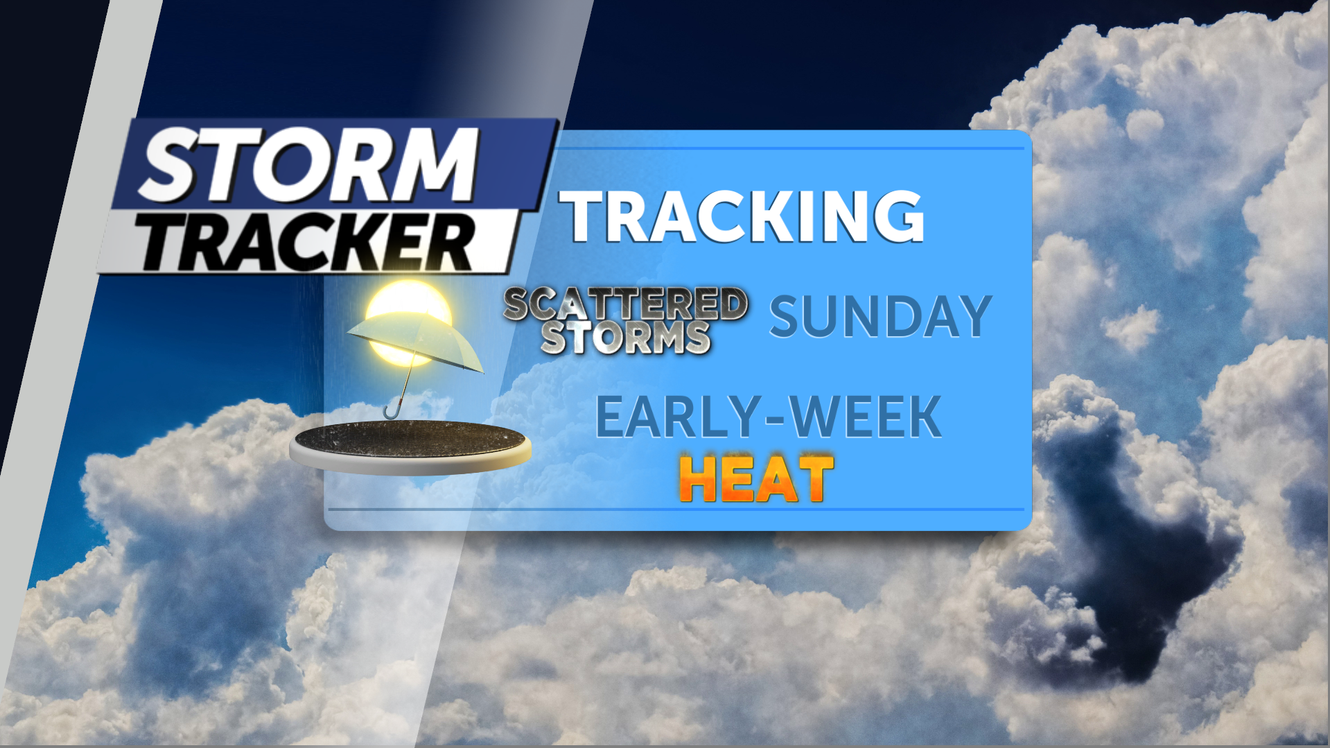 Tracking scattered t-storms Sunday, early week heat and humidity