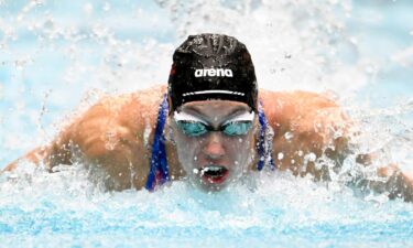 Swimmers compete at the Pro Swim Series event in Indianapolis