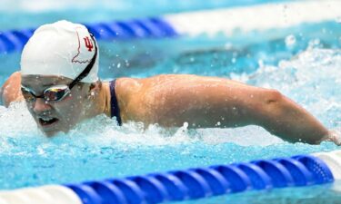 Swimmers compete at the Pro Swim Series event in Indianapolis