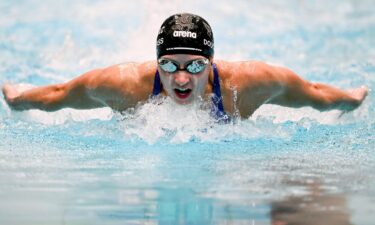 Swimmers compete at the Pro Swim Series event in Indianapolis