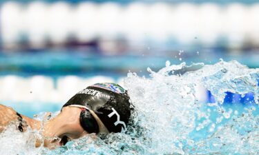 Swimmers compete at the Pro Swim Series event in Indianapolis