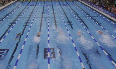 Swimmers compete at the Pro Swim Series event in Indianapolis