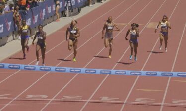 Athletes compete at the USATF LA Grand Prix.