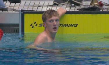 Swimmers compete at the Pro Swim Series event in Indianapolis