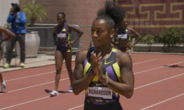 Athletes compete at the USATF LA Grand Prix.