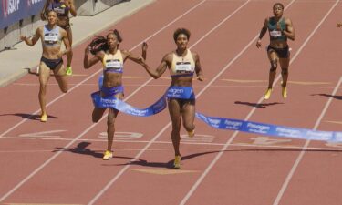 Athletes compete at the USATF LA Grand Prix.