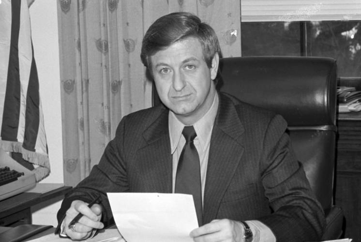Rep. Jerry Litton, D-Mo., is shown in this photo dated March 4, 1974, at his Capitol Hill office in Washington, D.C. Litton, his wife, their children and two others died in a plane crash Aug. 3, 1976 — the very night of the Missouri congressman’s stunning victory in the Democratic senatorial primary. Thirty years later in 2006, Litton remains an inspiration for many of his generation.